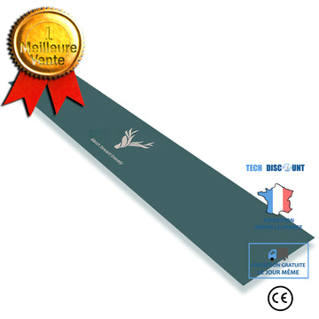 TD® Tapis de meuble TV rectangulaire en cuir PVC simple imperméable et résistant à l'huile de couleur unie